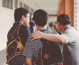 Étudiants dans un lycée